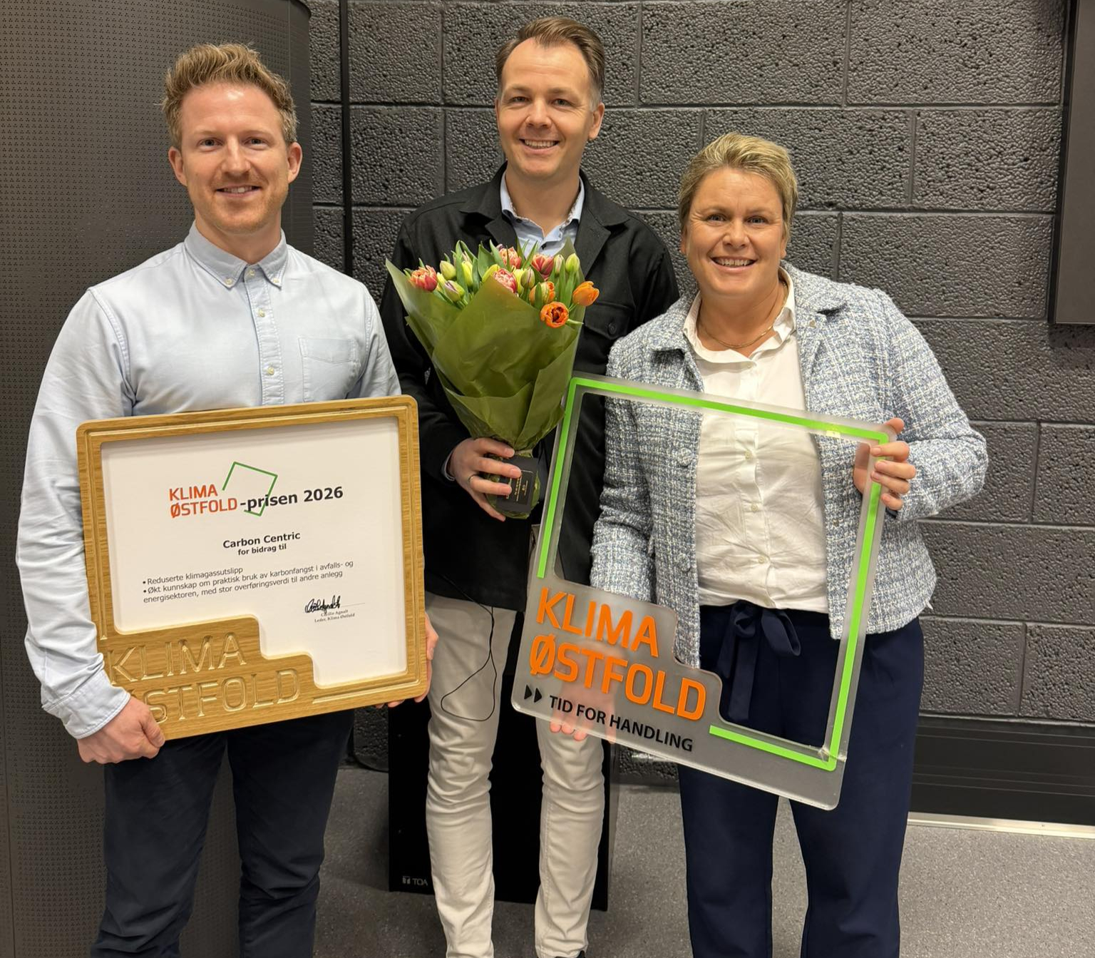 Carbon Centric mottar Klima Østfold-prisen 2026